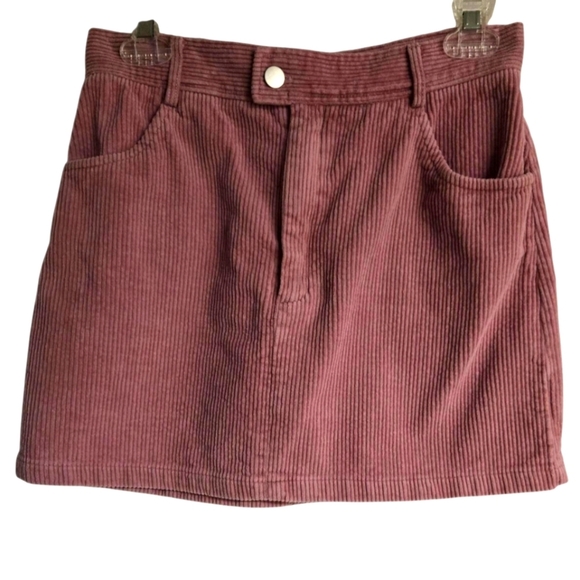 Kendall & Kylie Corduroy Mini Skirt in Blush Pink Medium Women's - Picture 1 of 5